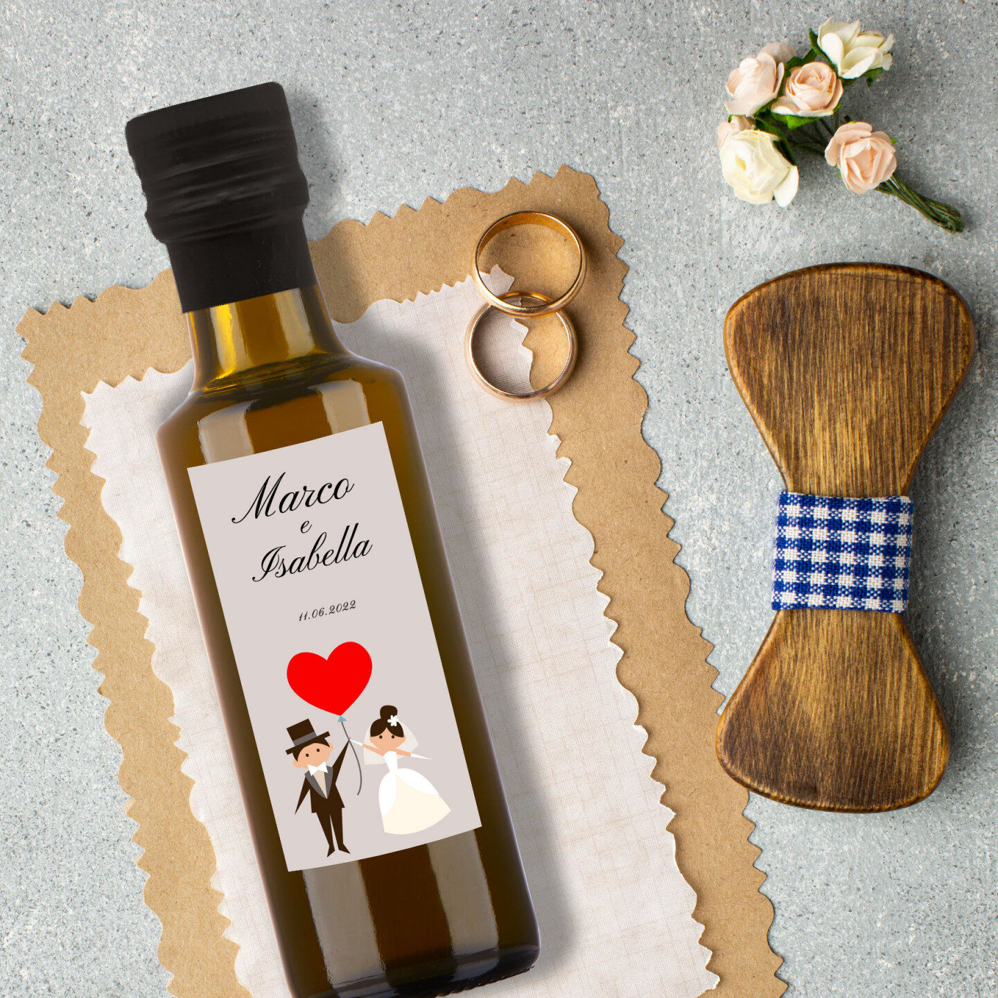 72 bottles 0.10 lt. - Extra Virgin Olive Oil - Personalized wedding favors - Image 4