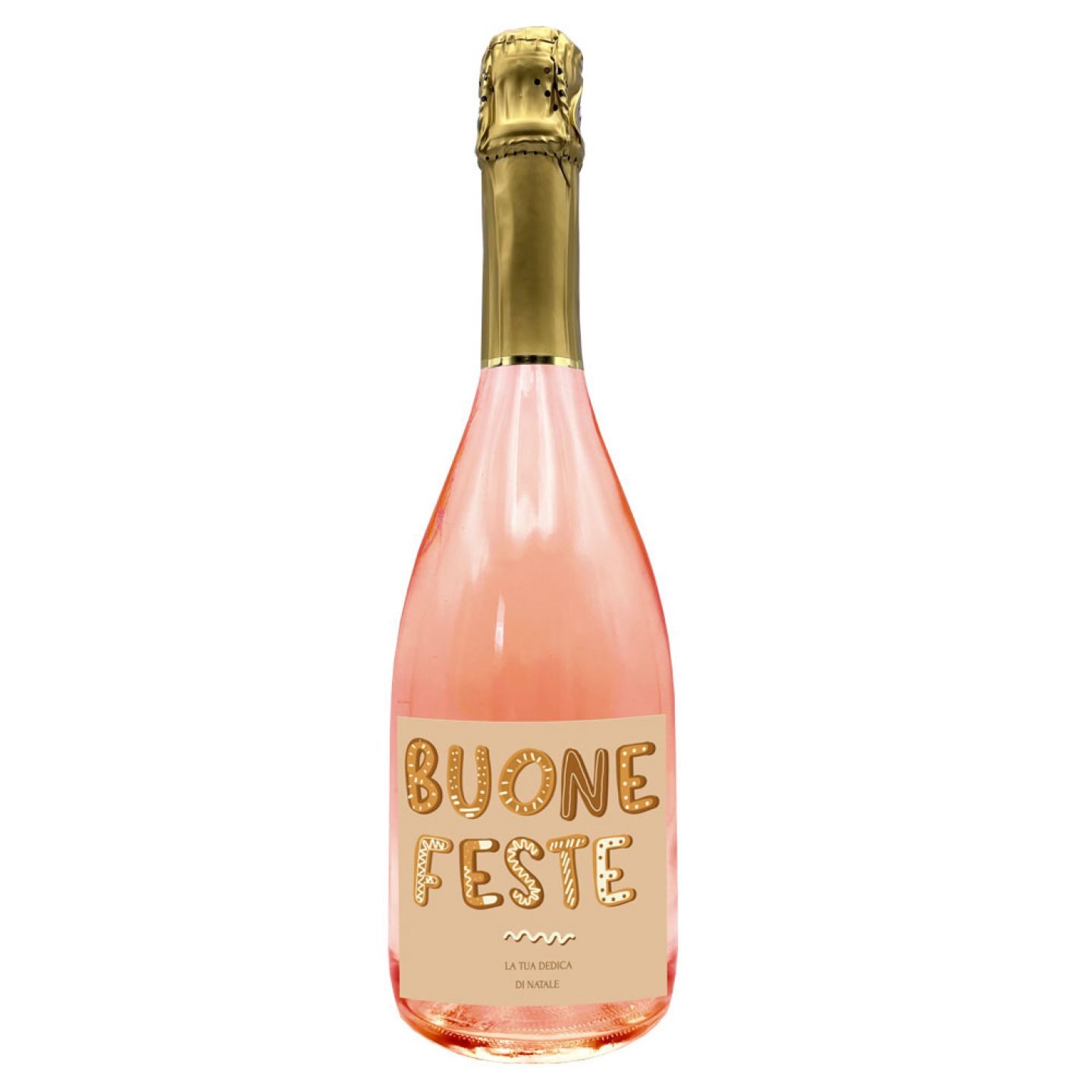 CUSTOMIZED NON-ALCOHOLIC ROSÉ SPARKLING WINE - Gift idea with wooden box for Christmas - Image 2