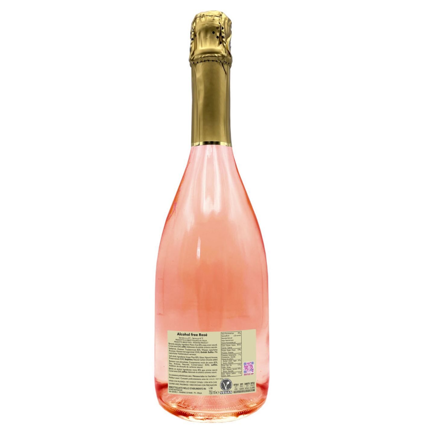 CUSTOMIZED NON-ALCOHOLIC ROSÉ SPARKLING WINE - Gift idea with wooden box for Christmas - Image 3