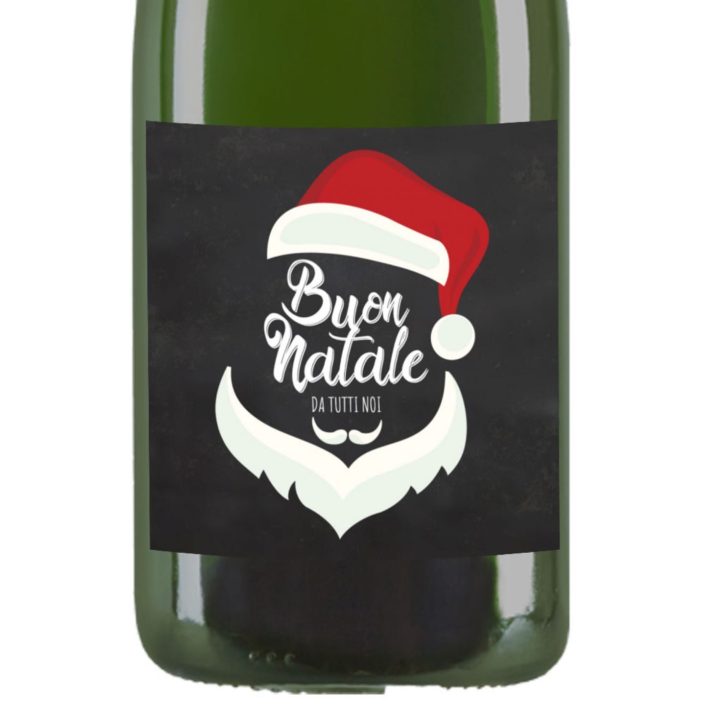 Champagne Brut - Bottiglia personalizzata per Natale con cassetta in legno - 1