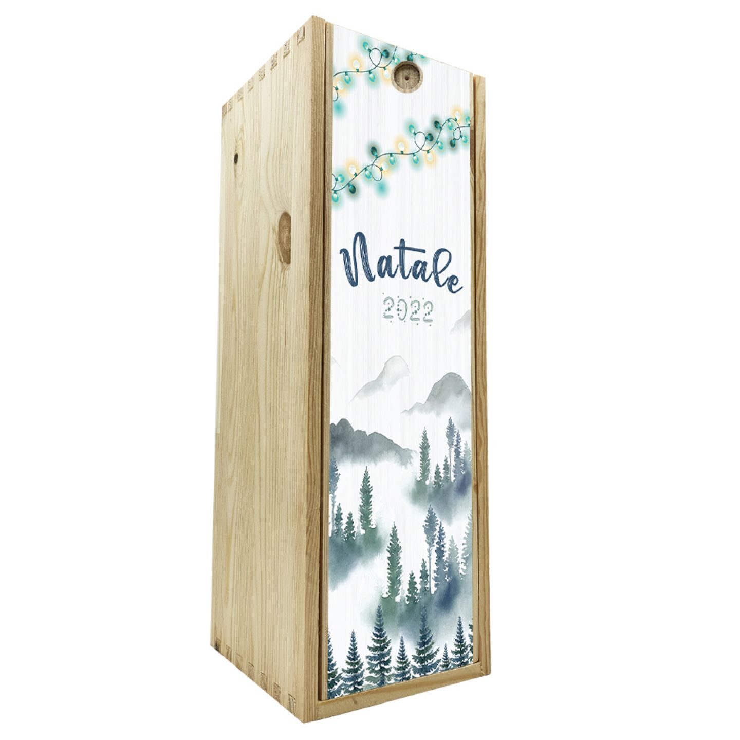 Wooden box 1 bottle 0.75 L - Christmas 2022 - Image 3
