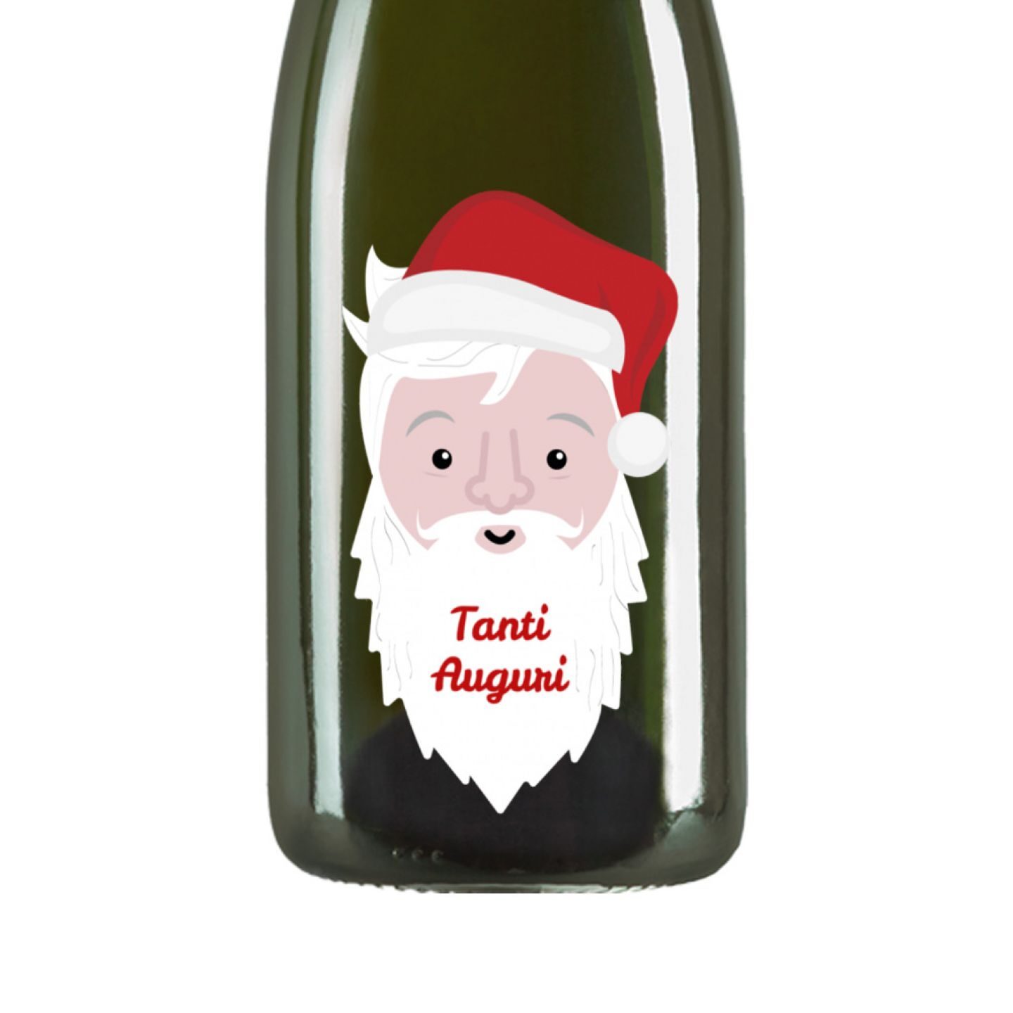 Spumante Dolce - Bottiglia per auguri di Natale con cassetta in legno - 1