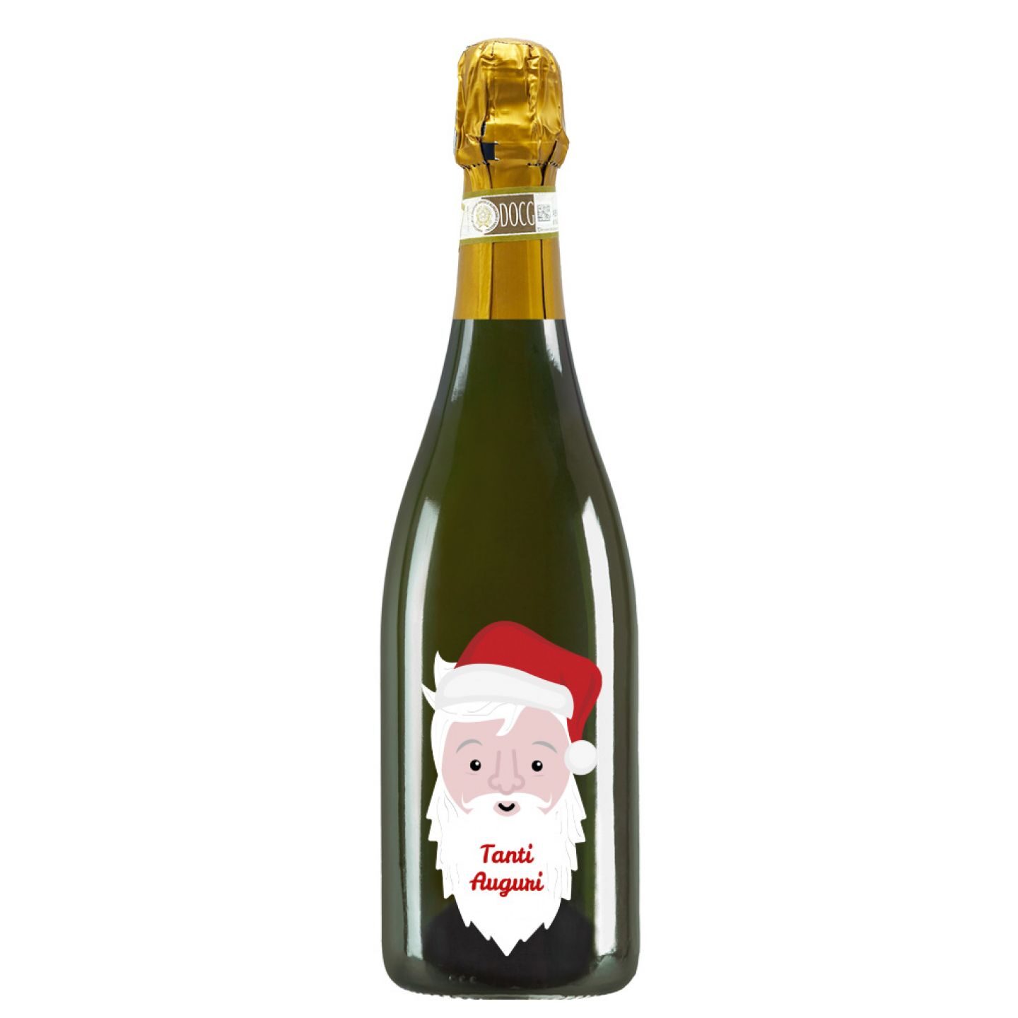 Spumante Dolce - Bottiglia per auguri di Natale con cassetta in legno - 4