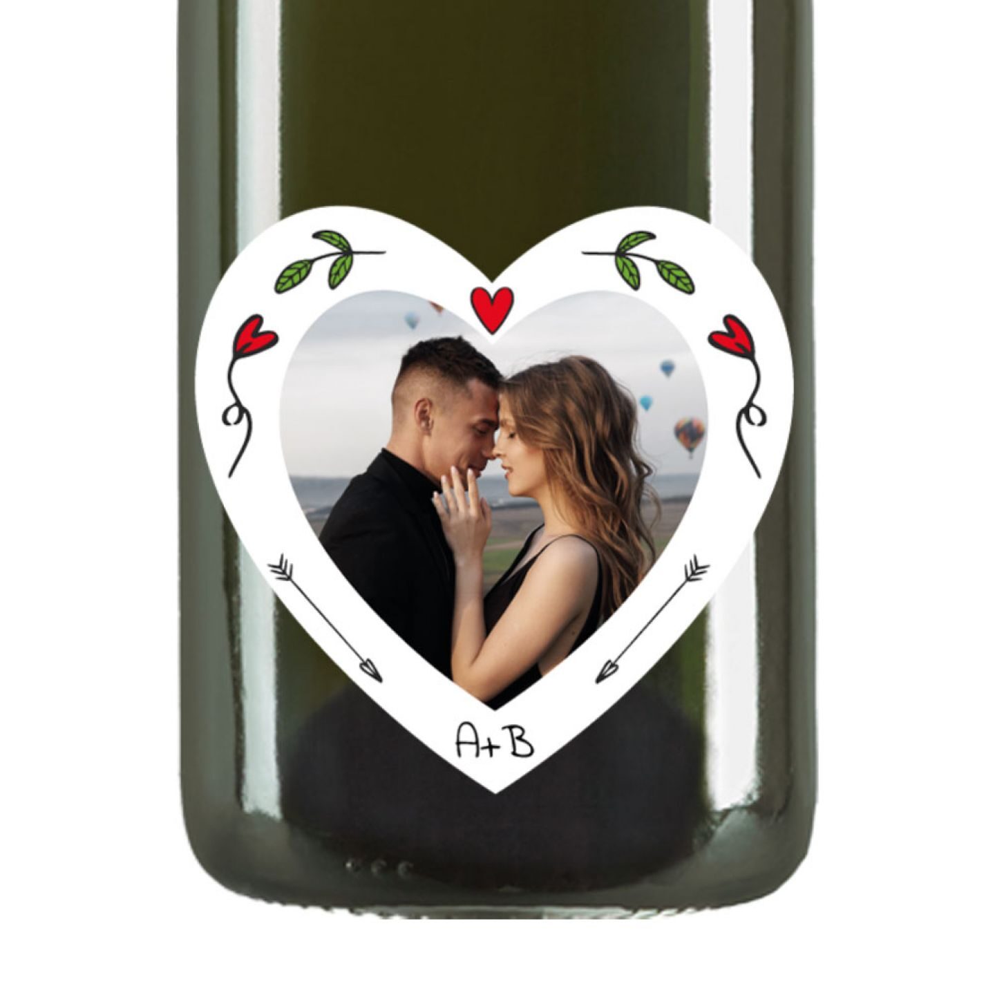 Spumante Dolce per regalo di San Valentino con cassetta in legno - 2