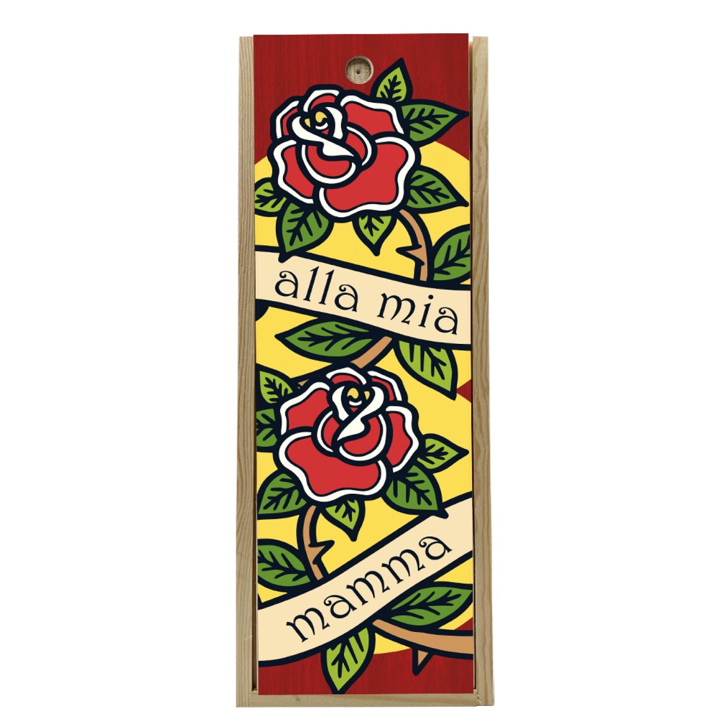 Scatola in legno 1 bottiglia 0,75 L - Alla mia mamma - 2