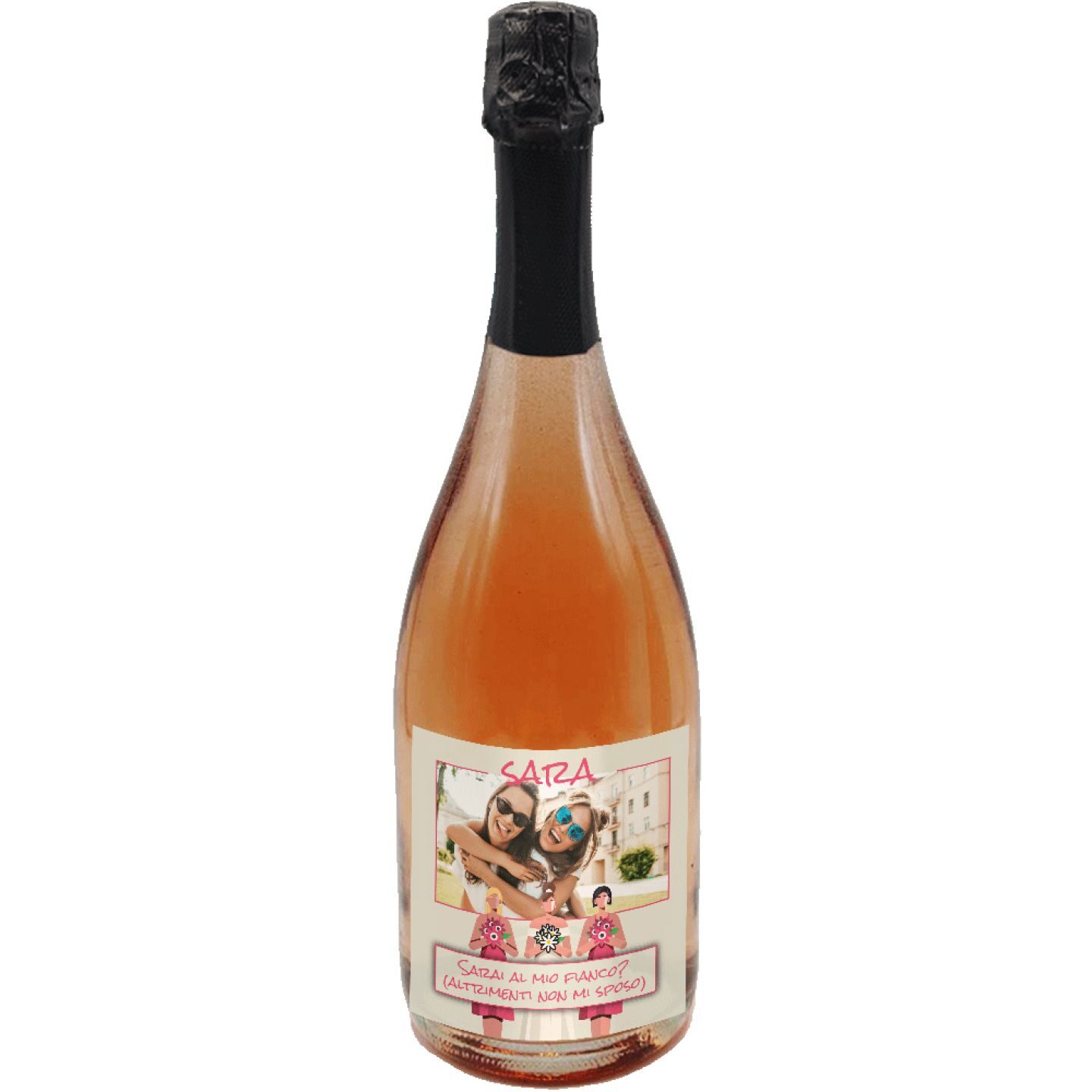 Prosecco Rosé DOC - Personalized bottle for witness - Image 2