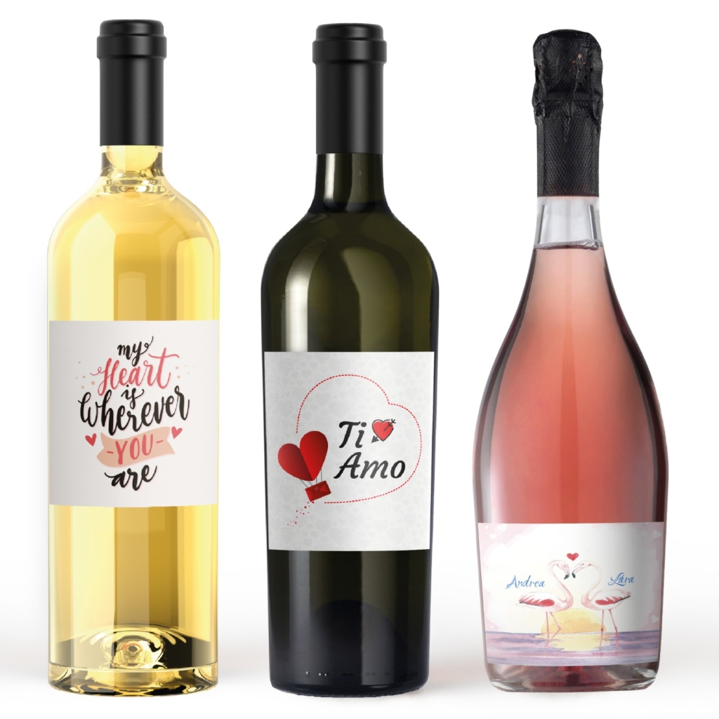 Bottiglie personalizzate per San Valentino