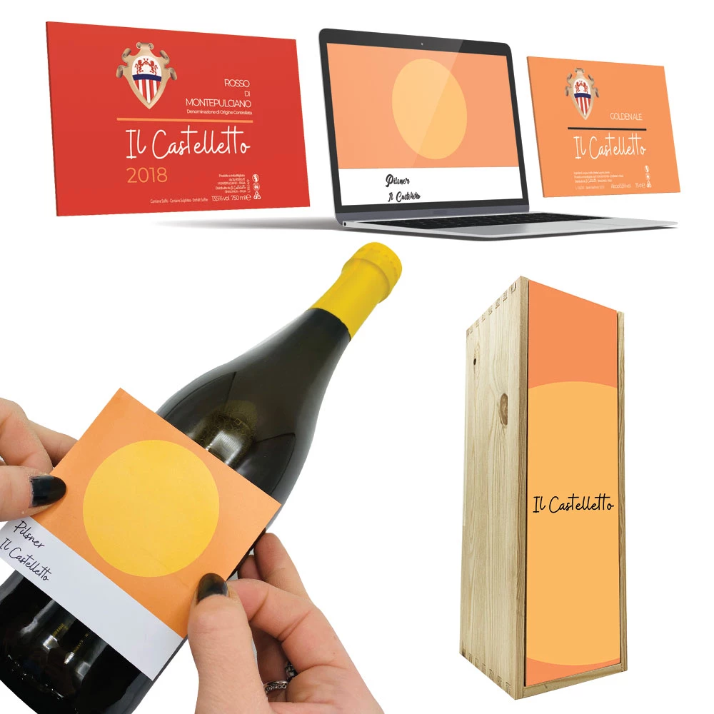 Processo di creazione e applicazione etichette personalizzate