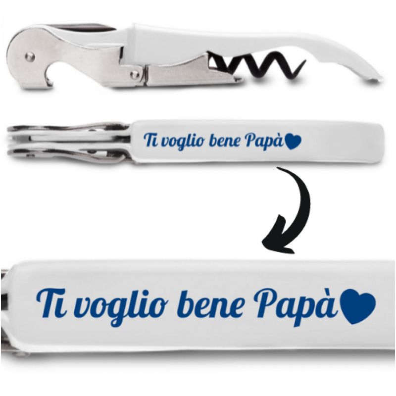 Cavatappi personalizzato Ti Voglio Bene Papà